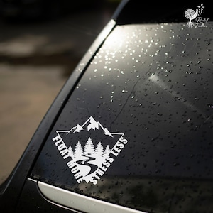 Float More Stress Less Kayak Vinyl Decal – River Life Sticker for Car, Water Bottle, Outdoor Enthusiast Adventure Gift
