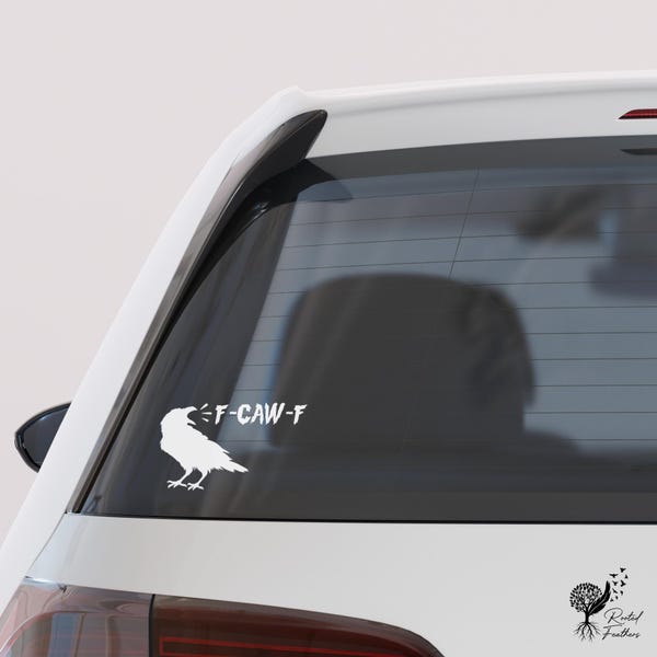 Funny Crow Vinyl Decal – Sassy Attitude Sticker for Laptop, Car