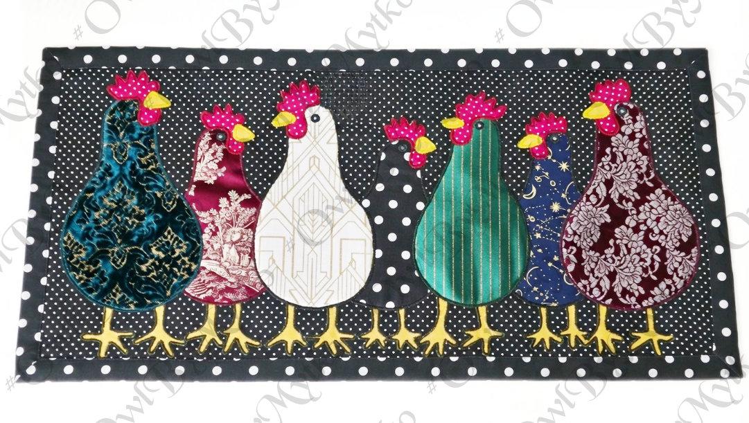 Chicken Appliqué Table Runner Sewing Pattern: Beginner-friendly (PDF ...