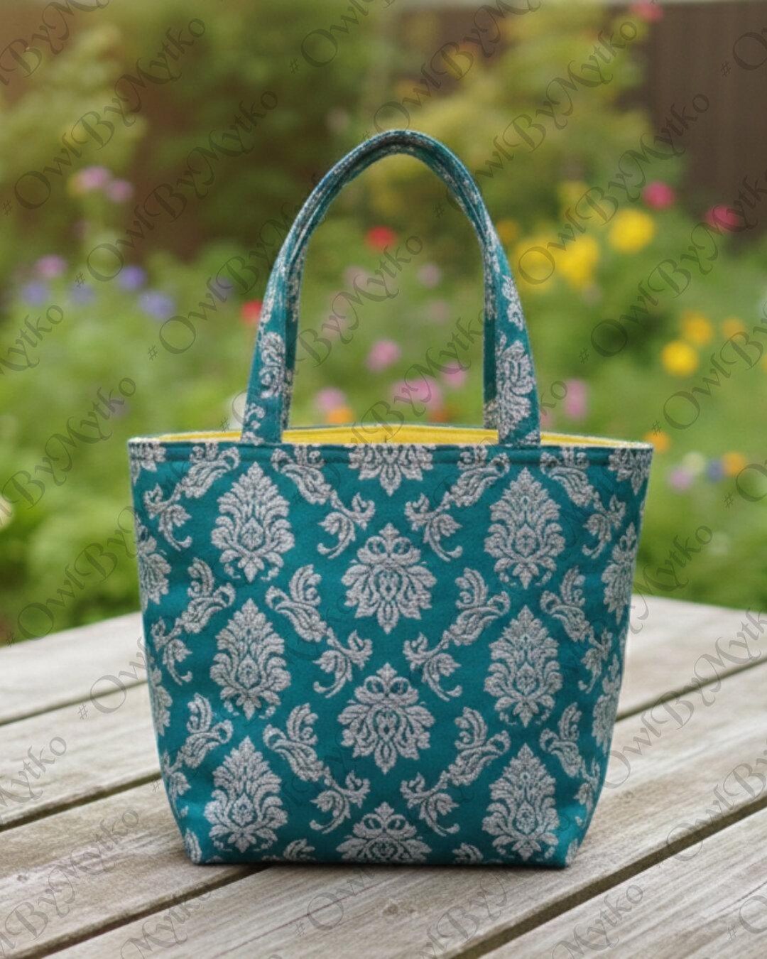 Tote Bag Sewing Pattern: Spring Green Lined Bag (PDF Download) Beginner ...