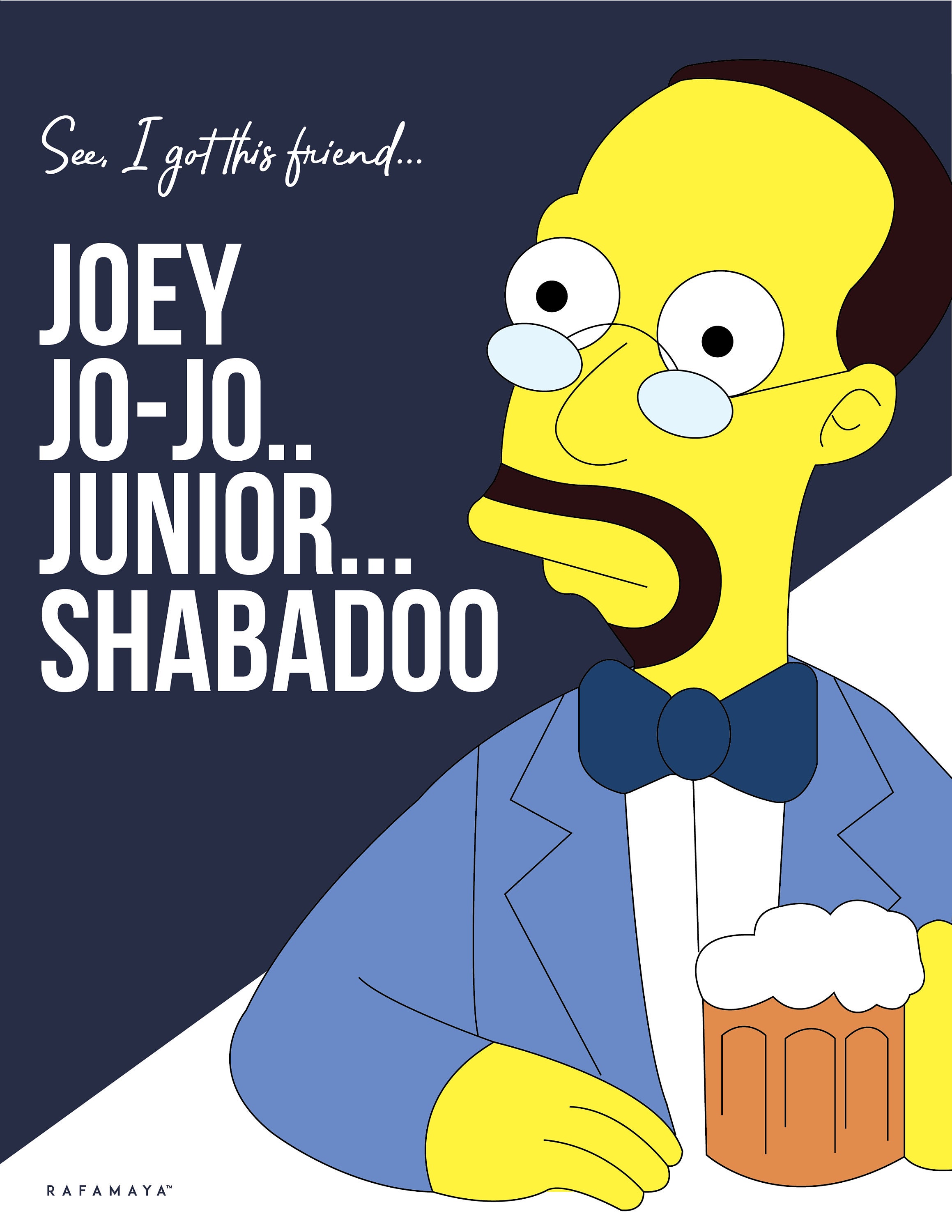 The Simpsons Joey JoJo Junior Shabadoo Poster Etsy