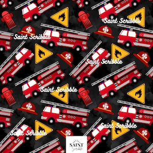 Seamless Digital File - Fire Trucks