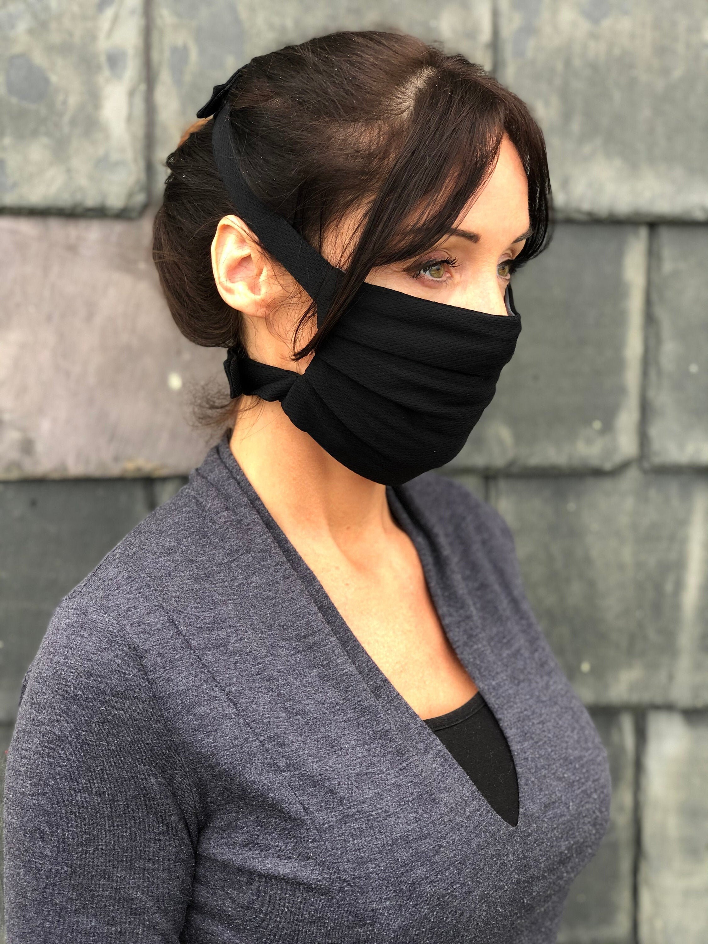 Duo velcro Face Mask Antibacterial Fabric Washable Face Mask Etsy