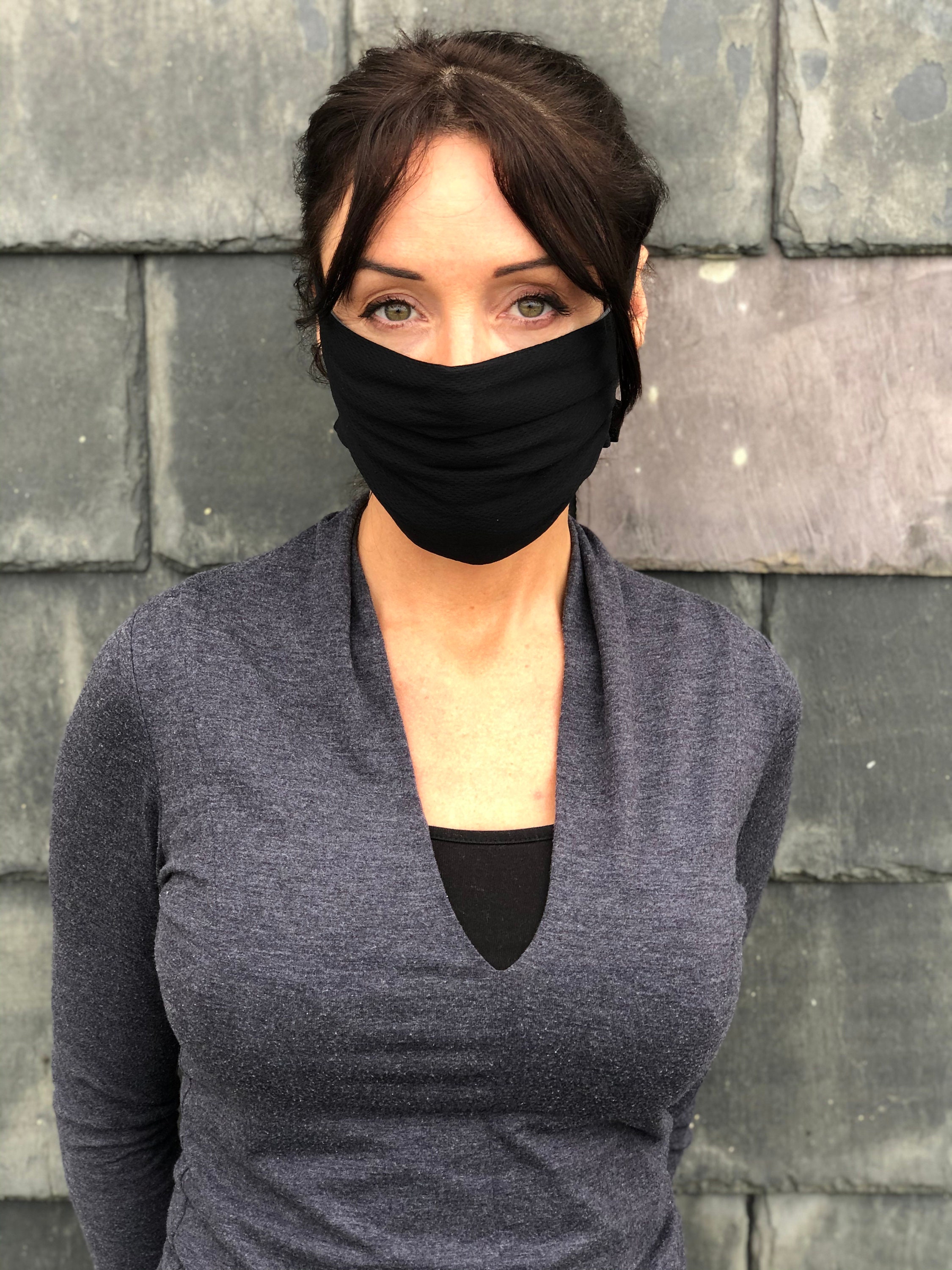 Duo velcro Face Mask Antibacterial Fabric Washable Face Mask Etsy