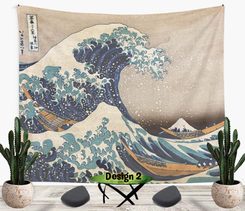 The Great Wave Wall Tapestry Etsy