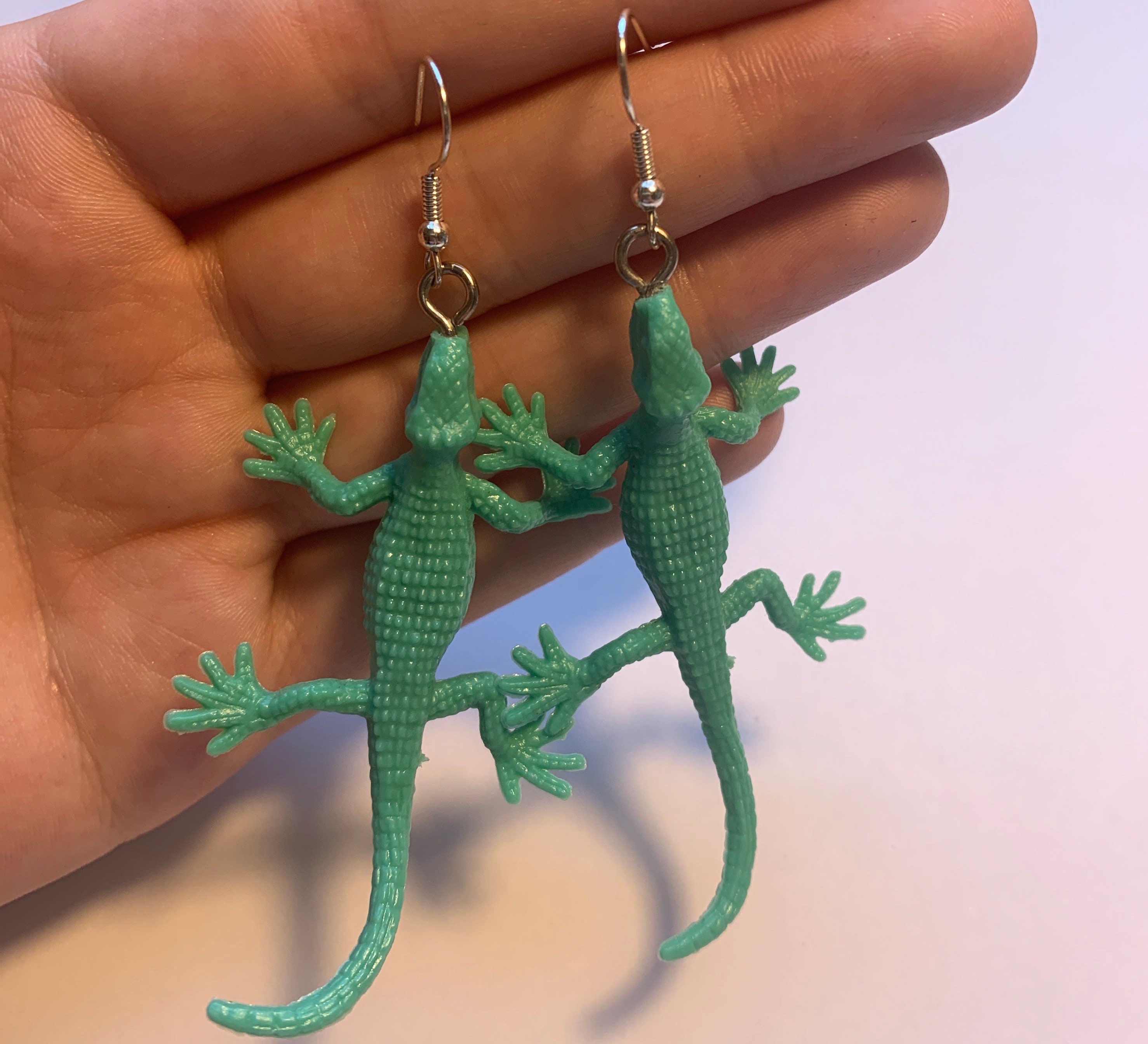 Lizard Earrings 3 colors Can Be Adjusted To Be Clip Ons Or Etsy