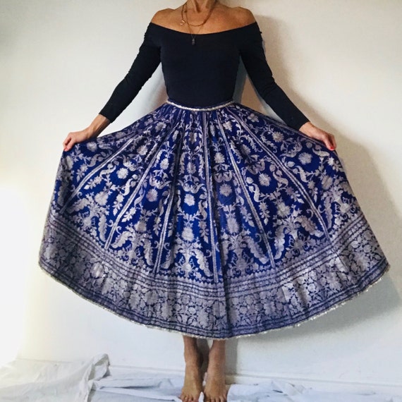 Vintage silk brocade Lehenga skirt