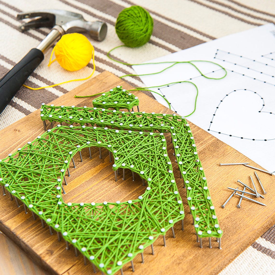 String Art Kit 'House' Diy Set For Kids 3D Gift For Etsy