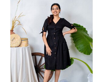 simple linen frock design