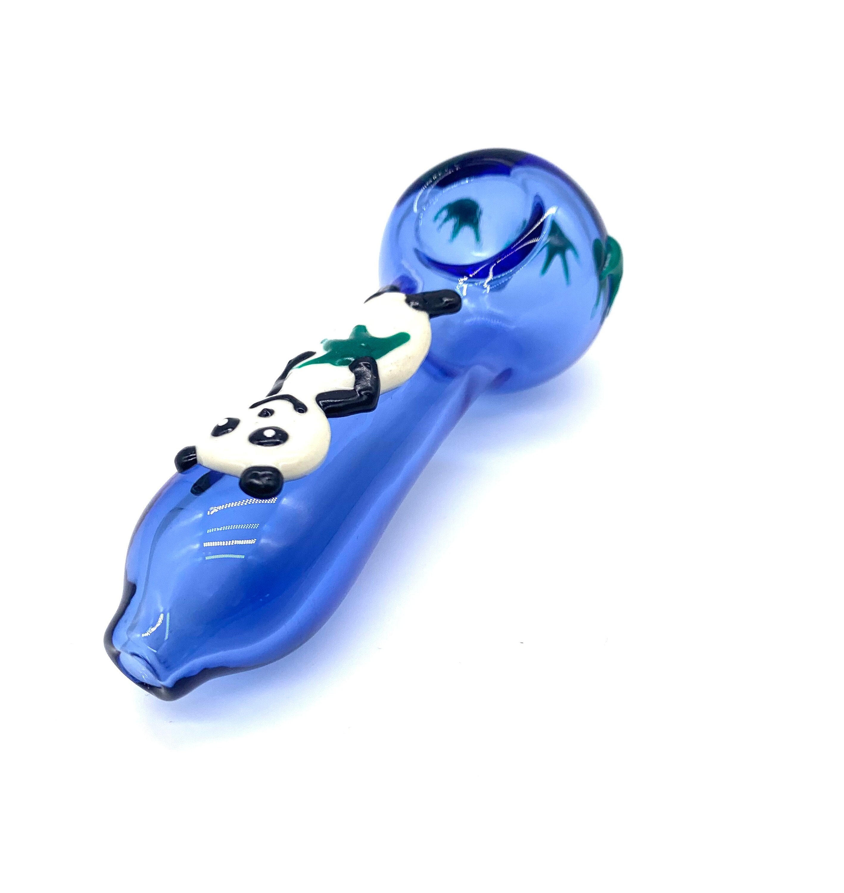 Fumed on Color Spoon Style Glass Tobacco Pipe 