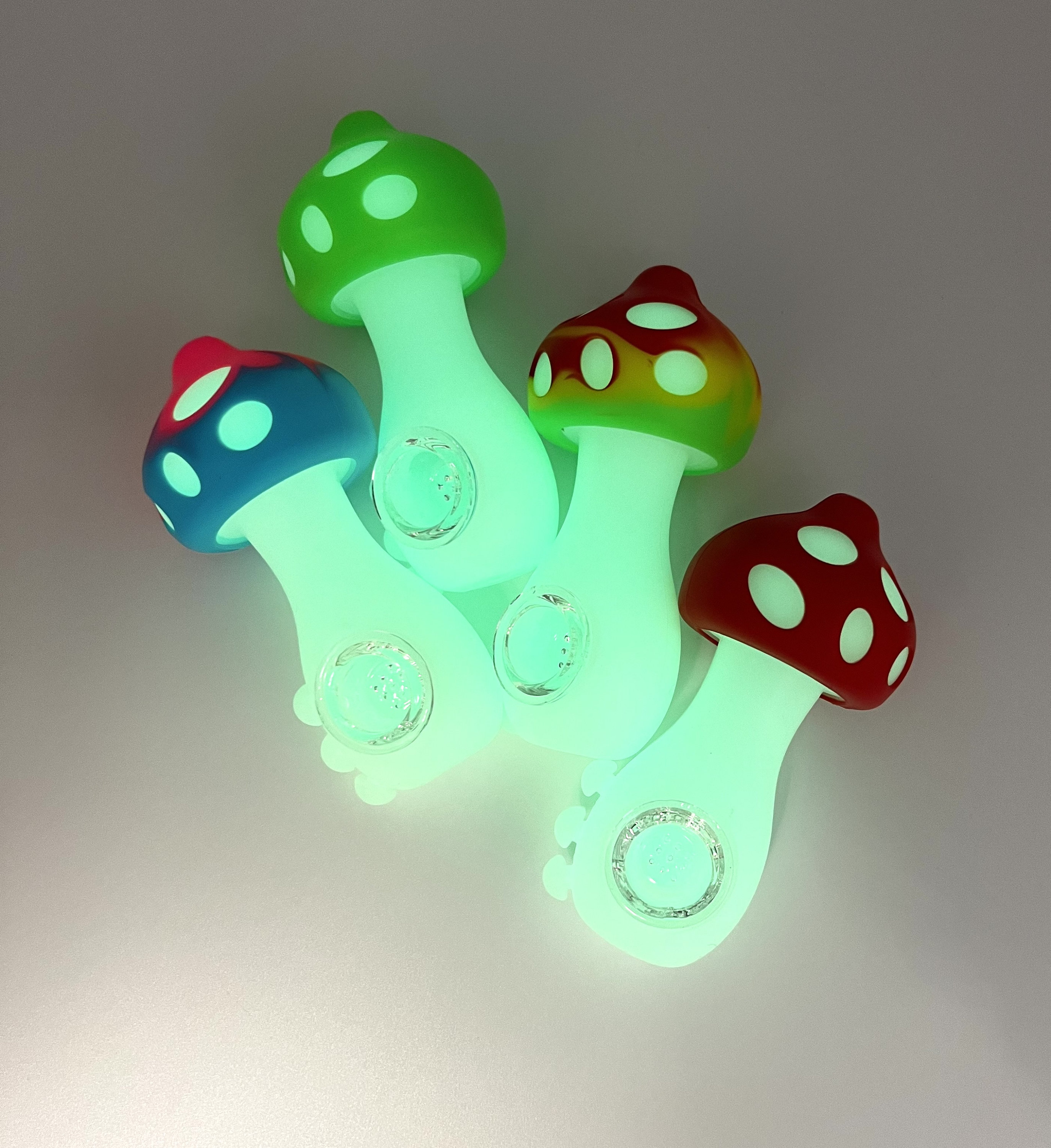 Luminous Patterned Smoking Hand Pipe Glow In The Dark Silicone