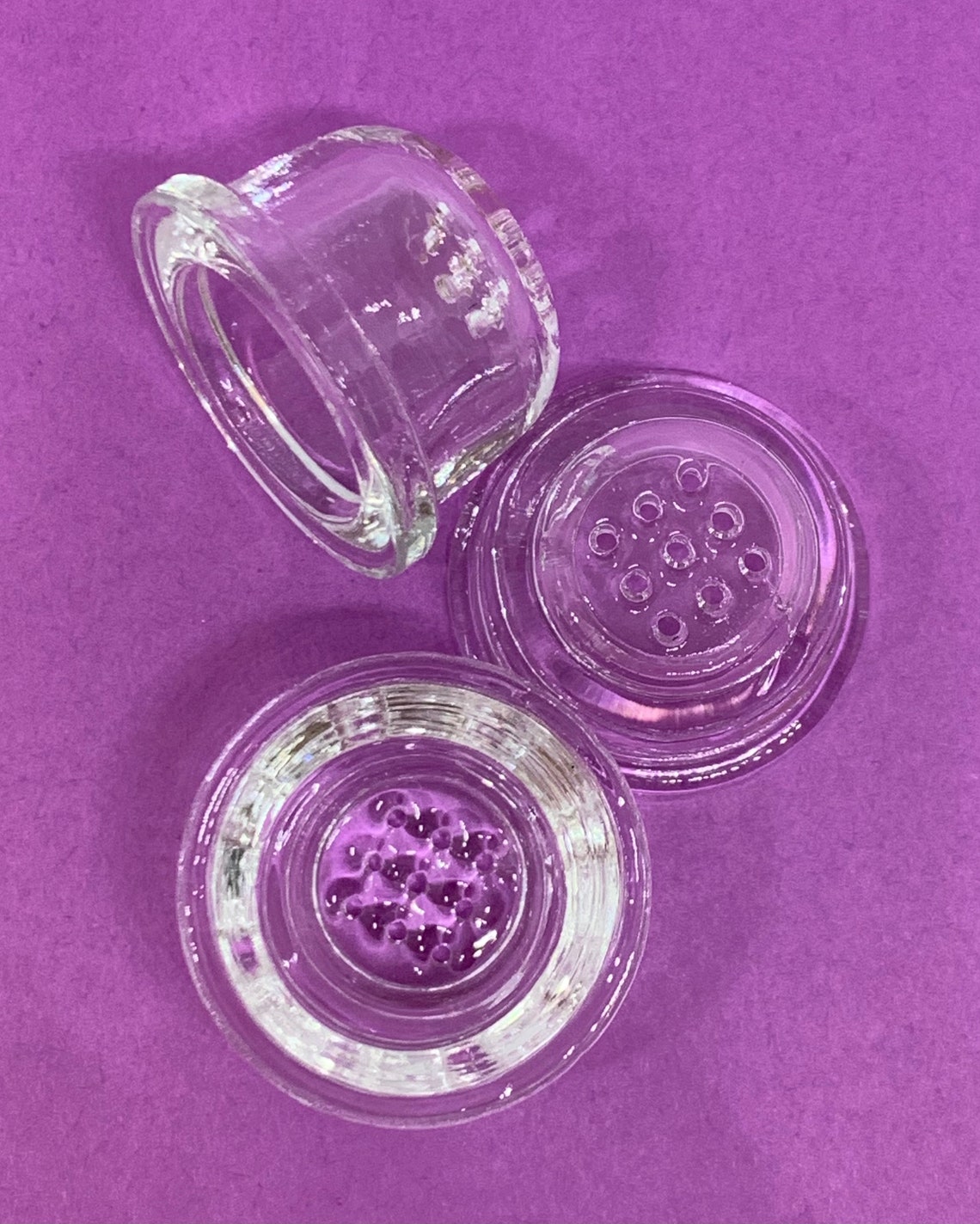 9 Hole Glass Bowl Insert for Silicone Pipes Spoon Pipes Etsy