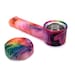Glow in the Dark Rainbow Swirl Pipe, Silicone Pipe with Lid, Bowls for Smoking, Girly Pipes, Tobacco Bowl, Silicone Pipes, Unique Pipes 