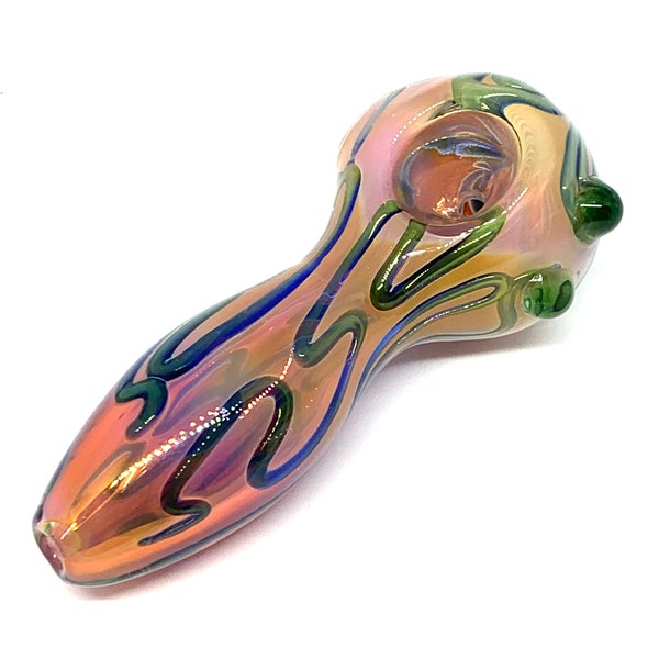 Fumed Flower Pipe , Glass Spoon Pipe, Bowls for Smoking, Glass Smoking Pipes, Girly Pipes, Glass Smoking Bowl, Tobacco Pipes, Cool Pipe