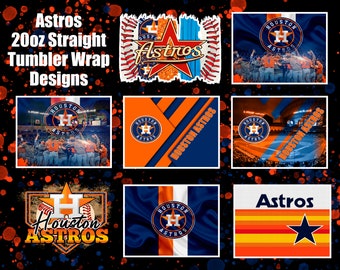 Baseball 20oz Straight Tumbler Designs | 20oz Baseball Tumbler Designs | Astros