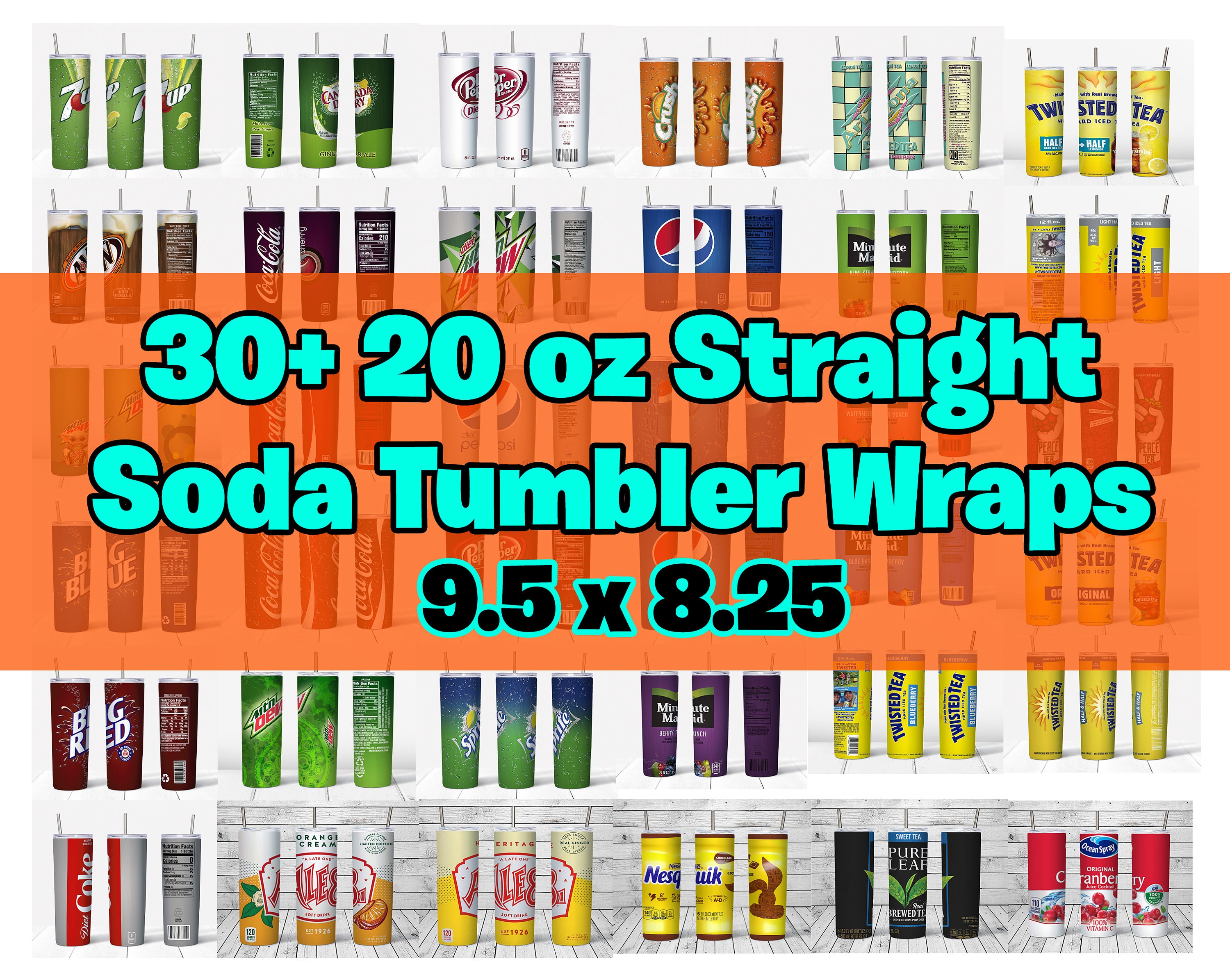 20 oz Soda Can Tumbler Wraps Etsy
