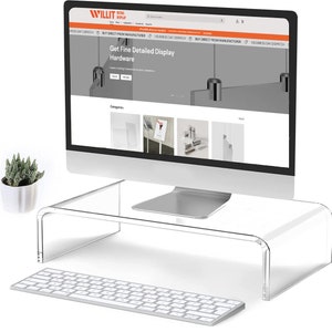 DISPLAY HOLDER 【 Monitor Stand 】Ultra Clear Computer Holding Base, Heavy Duty Acrylic Laptop Riser, Work from Home Essential 【Free Post】