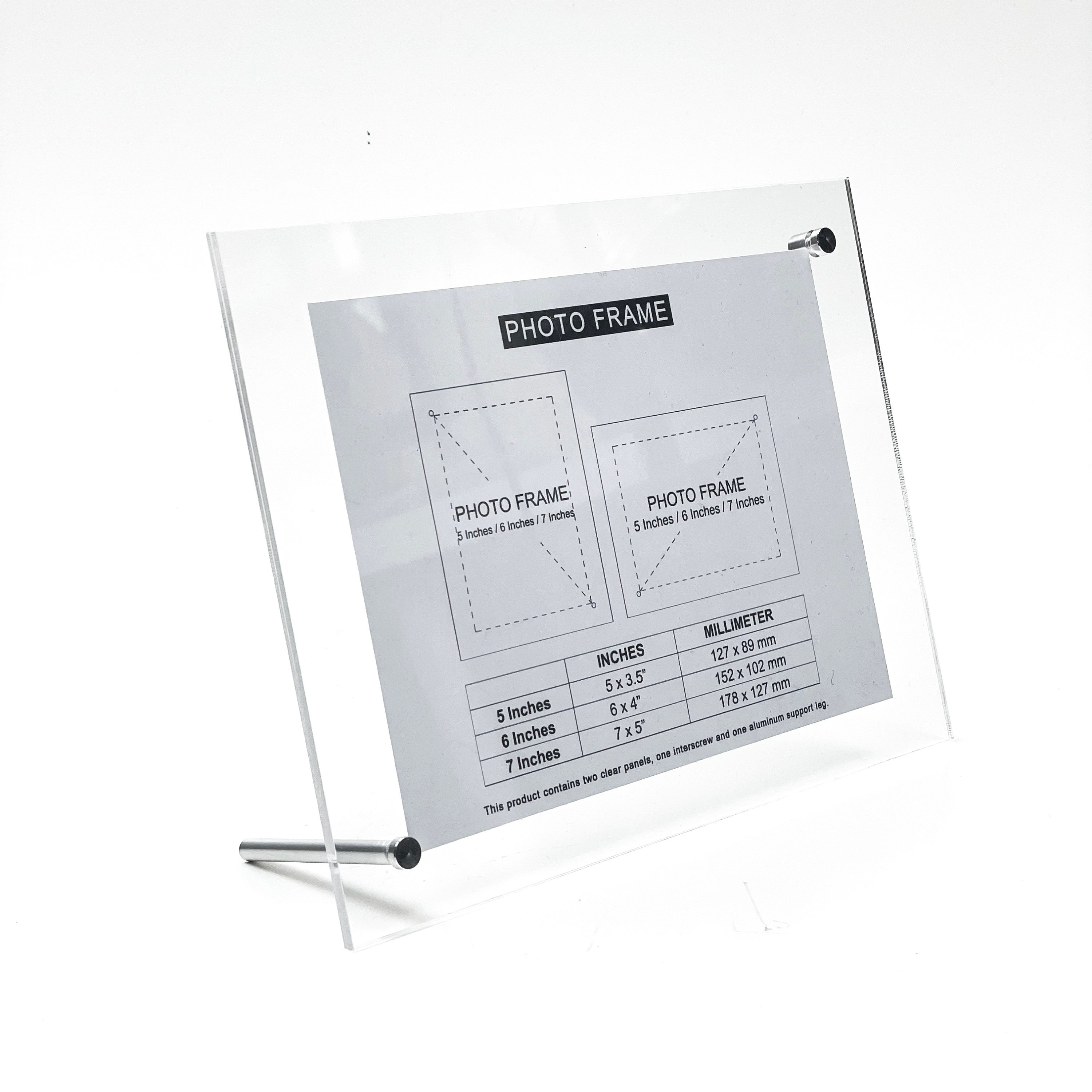 Clear Acrylic Photo Frame 5/6/7 Inches Picture Frame Art Etsy Australia