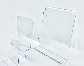 Acrylic BOOK STAND【V-shaped】Home Decoration Magazine Holder Advertising Stand Shoe Recipe CD Product Display Holder