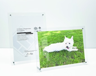 A3 A4 A5 A6 Clear Acrylic Versatile Photo Frame, Picture Frame, Artwork Award Display Frame, Advertising Sign Holder with Aluminum Stand leg