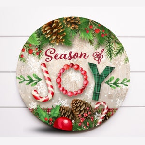 Wreath Sign, Country Christmas Wreath Sign, Season of Joy Wreath Sign,  Christmas Supplies, Sign For Wreath, Sugar Pepper Designs