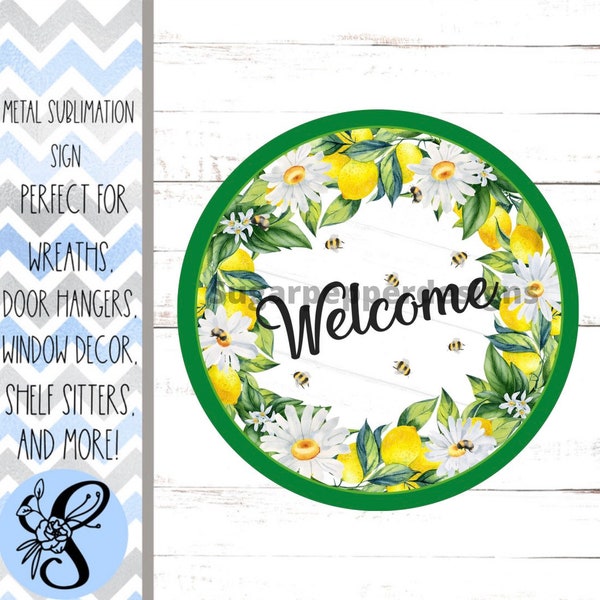 Lemon Wreath Sign, Welcome Wreath Sign, Bee Wreath Sign, Everyday Wreath Sign, Sugar Pepper Designs, Sign For Wreath, Door Decor