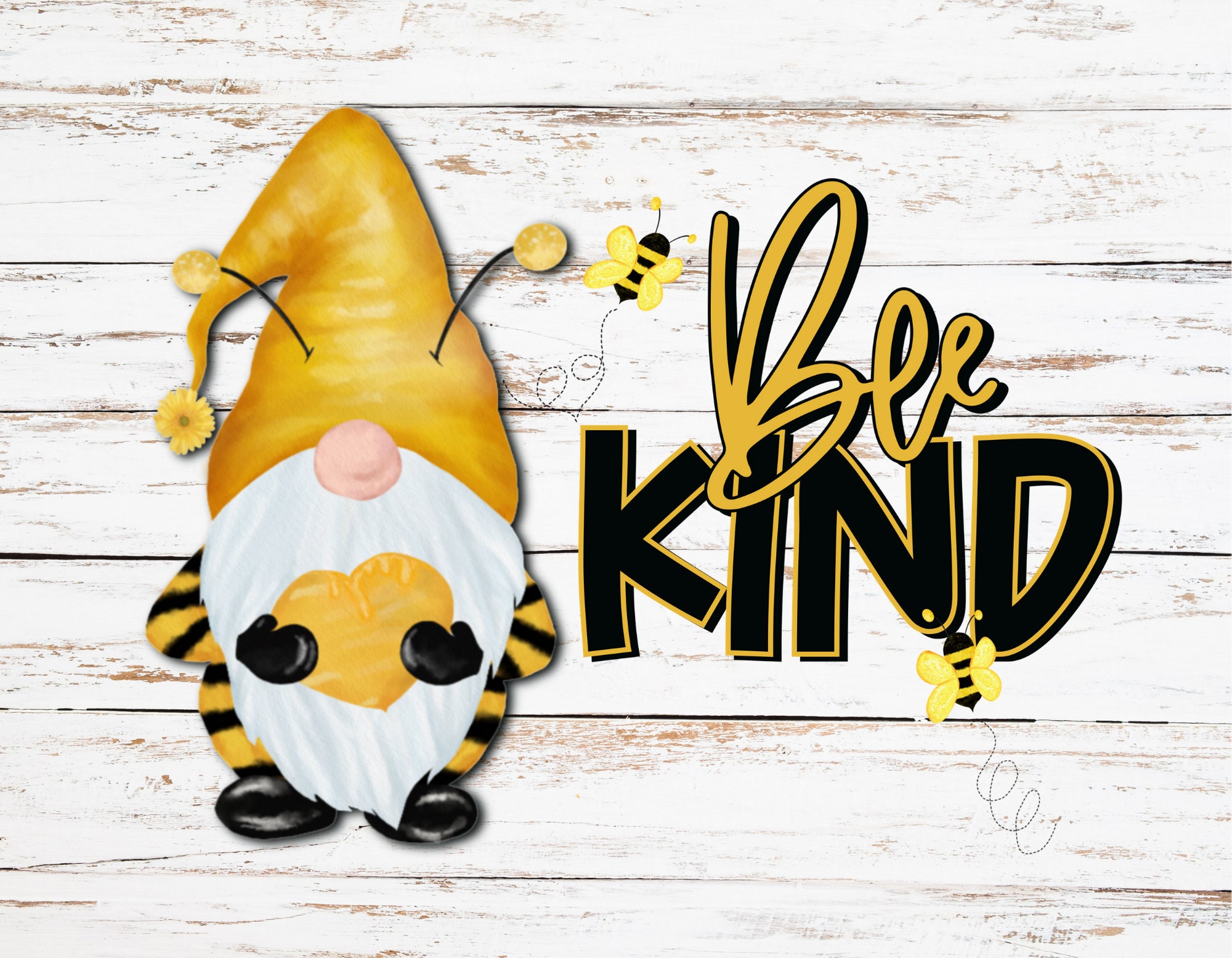 Download Bee Kind Gnome Wreath Sign Sugar Pepper Design Door Decor ...