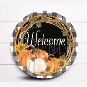 Wreath Sign, Welcome Fall Wreath Sign, White Pumpkin Wreath Sign, Sugar Pepper Designs, Sign For Wreath, Thanksgiving Supplies