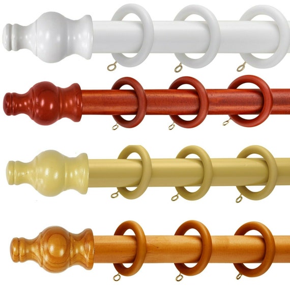 curtain poles wooden
