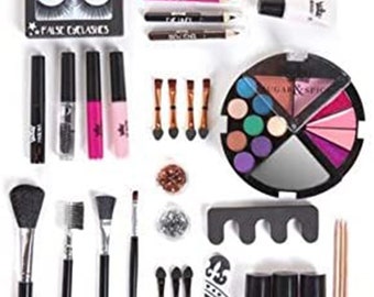 Sugar & Spice Blockbuster Beauty MakeUp Set Cosmetics Beauty Collection- Xmas Gift Set For Women and Girls Makeup HUGE 40 piece set