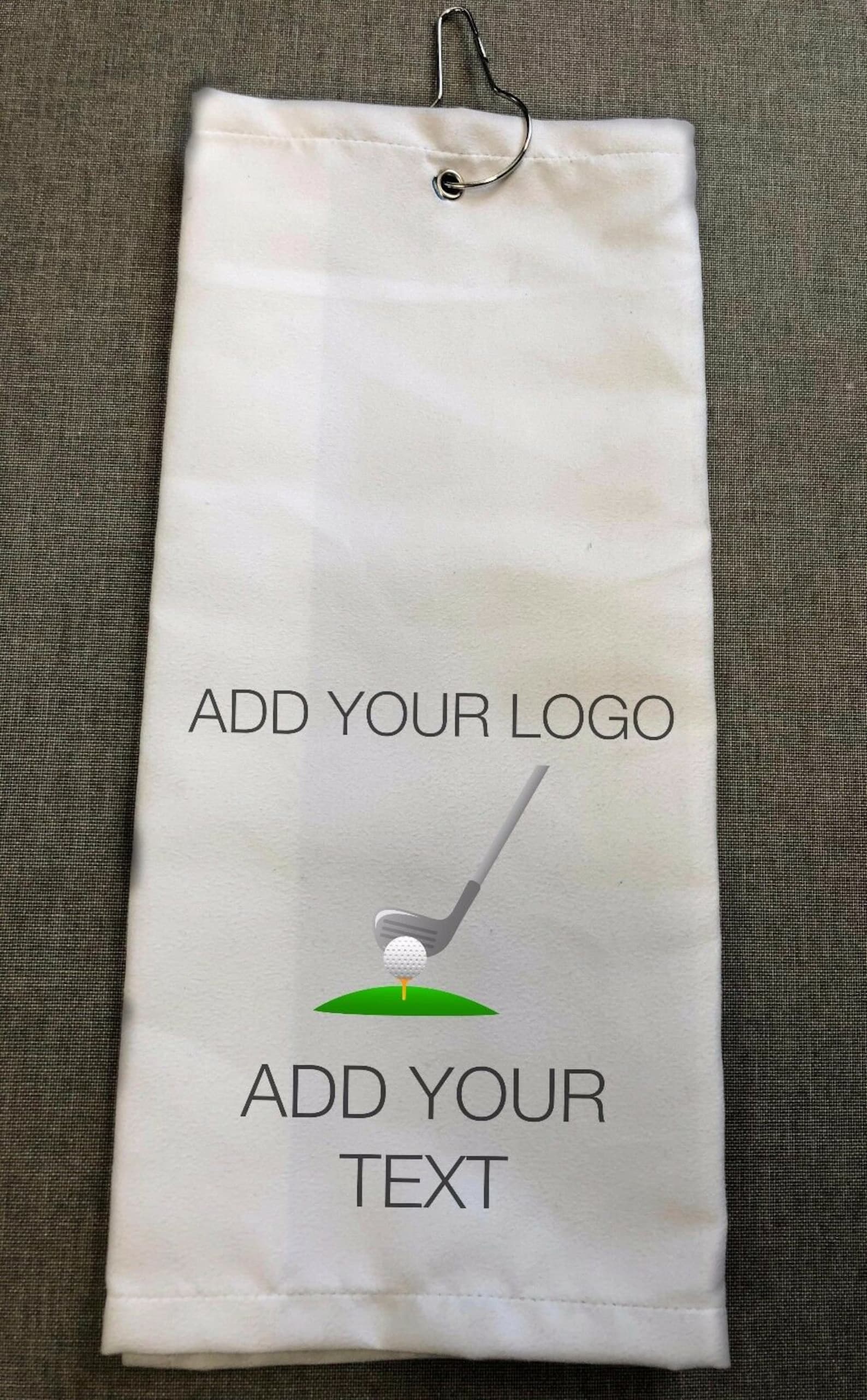 Personalised Golf Towels Photo Logo Wording Colour Image Etsy UK