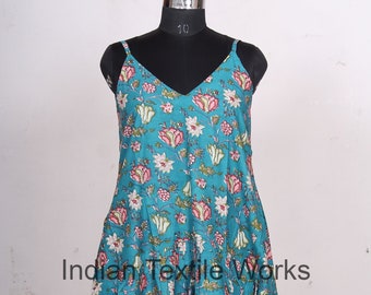 Hand Block Printed Dress, Block Print Dress, Indian Tunics, Hand Printed Dress, Indian Cotton Long Gown, Indian Cotton Dress, Printed Dress
