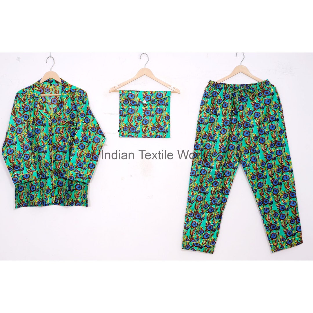 Adult Pajama Set Indian Pajama Suit Anokhi Print Pj Set Cotton Etsy