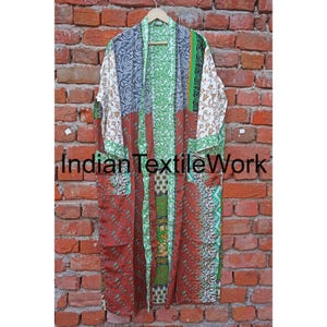vintage silk sari kimono robe, maternity silk sari kimono, Indian recycled silk robe women, bikini cover up bridal dressing gown SK-1424