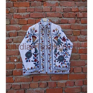Embroidery Suzani Quilted TNT Jacket - Women&#39;s 3/4 Sleeve Bomber