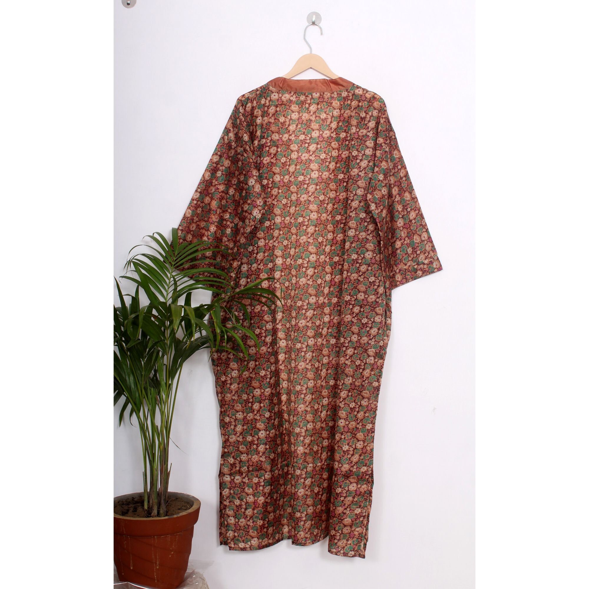 Indian Vintage Silk Dressing Gown Women's Summer Wear Etsy