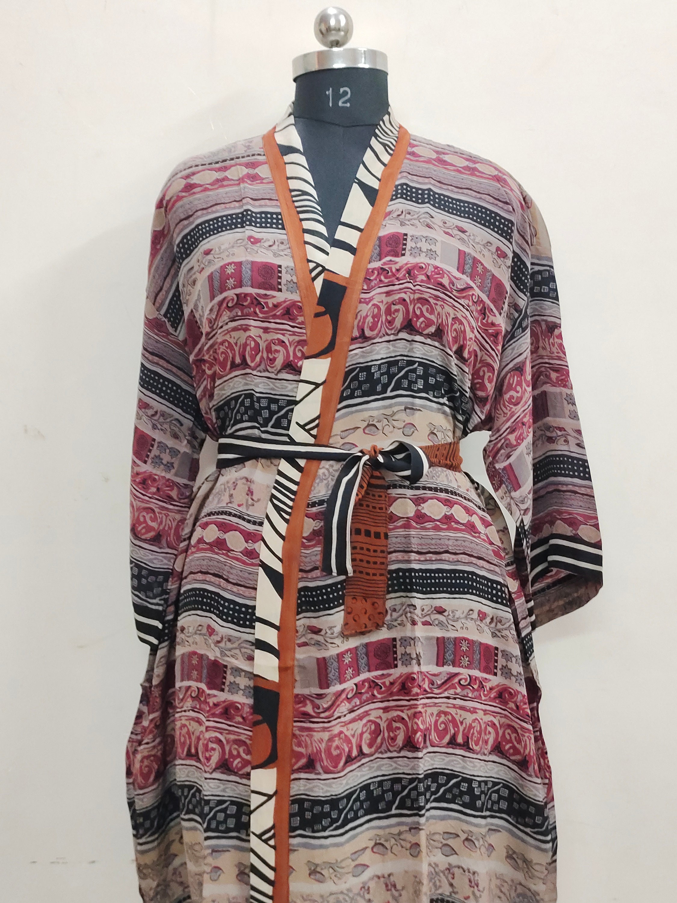 Robe kimono en soie 100 faite à la main robe kimono en soie Etsy