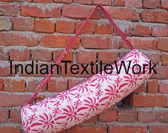 Bolsa de yoga acolchada de algodón, bolsa de gimnasio con estampado de tigre