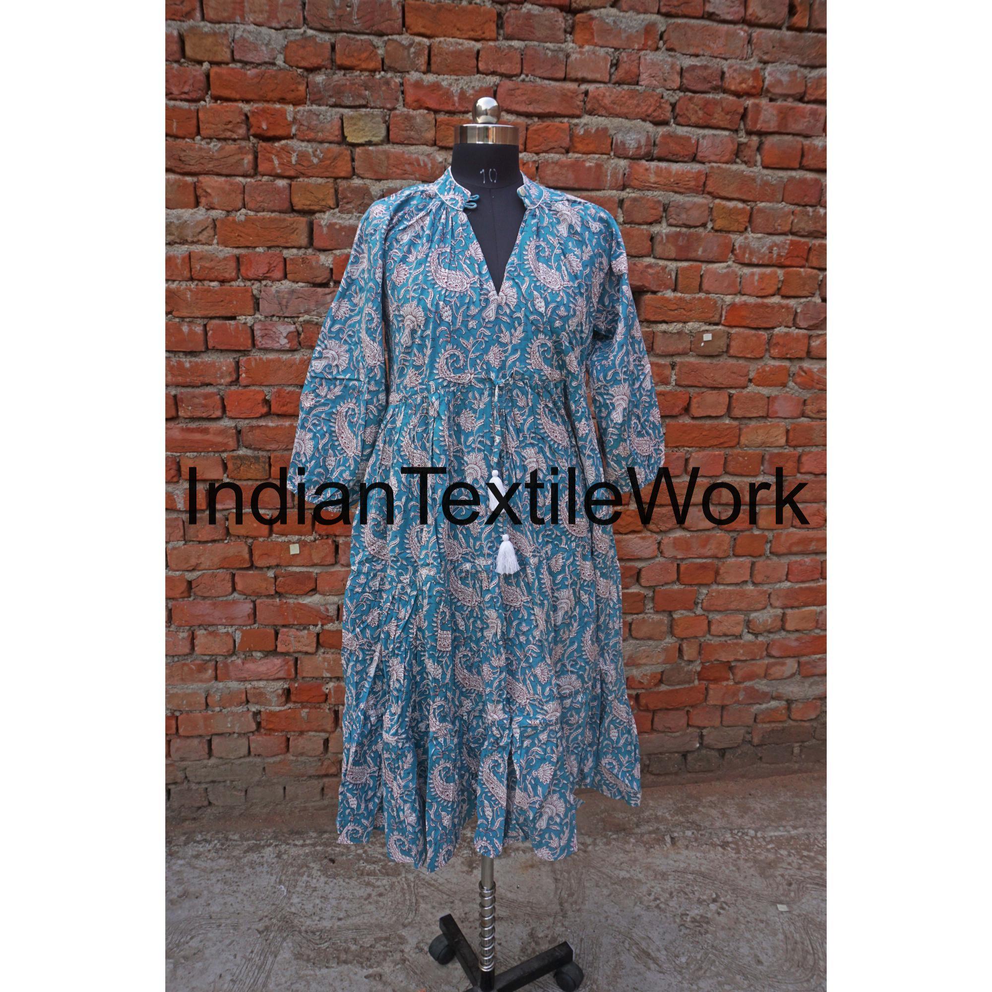 100% Pure Cotton Women Dress, Indian Summer Long Maxi Dress - Etsy