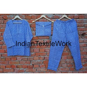 Indian Pajama, Cotton Lounge Wear Pj Set, adies Soft Cotton Clothing, Block Printed Pajama Set, Bridesmaids Long Set, Indian Cotton Pj Set
