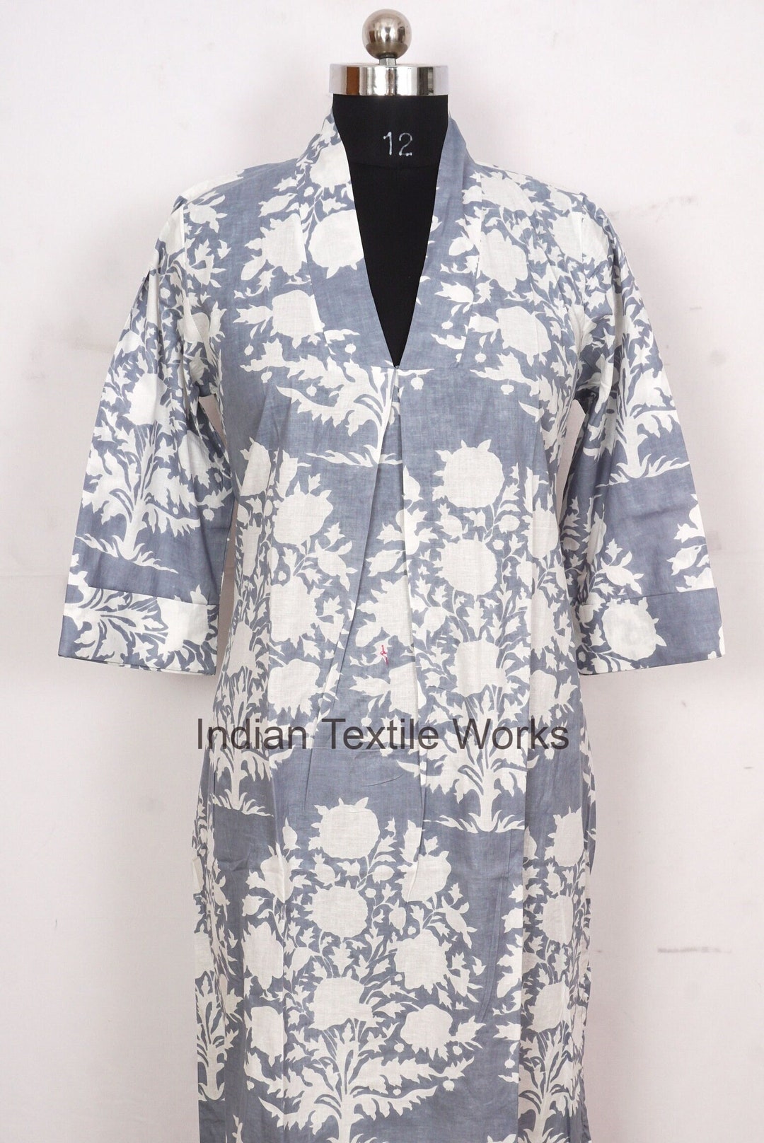 Indian Cotton Dress Screen Print Dressloose Print Luxury Wear Etsy