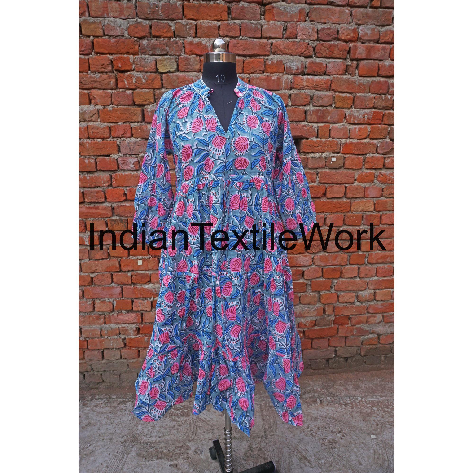 100% Pure Cotton Women Dress, Indian Summer Long Maxi Dress - Etsy