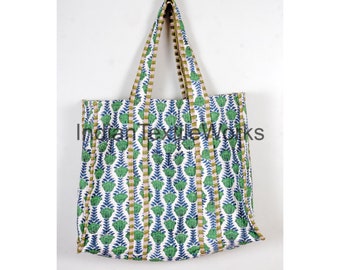 Bolsa Jhola acolchada india Bolsas de mano acolchadas de algodón, Bolsa de mercado impresa acolchada hecha a mano, Bolsa de compras de tote, Bolsa hippie, Bolsa de mercado, Bolsas de mano