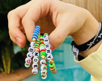 Christmas Bracelet| Heishi Multicolored Classic Assortment Holiday Jewelry