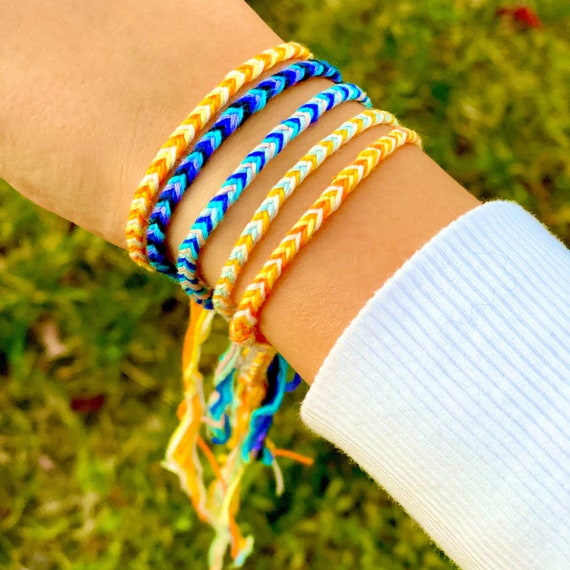 French Braid Yarn Friendship Bracelet Etsy UK