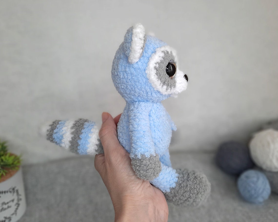 Stuffed animal Raccoon toy for kids Baby Raccoon doll for | Etsy