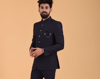 Indian Ethnic Jodhpuri Suit for Men, Designer Bandhgala Suit Man