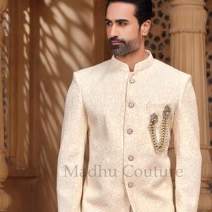 Jodhpuri Suit for men Sherwani for men Designer Wedding Dress Coat Pant Groom bandhgala suit  Sangeet Haldi Mehendi Diwali coat pant