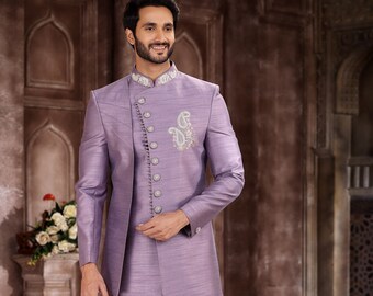 Sherwani for men Indo western Suit For men Partywear Designer Luxury Groomsmen Dress Code Sangeet Haldi Mehendi Dress ethnicwea