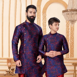 father and son matching sherwani